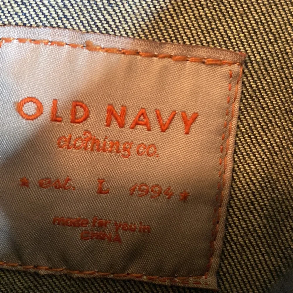 Old Navy jacket denim stretch women’s Large - Picture 2 of 6